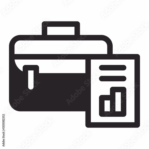 black briefcase icon