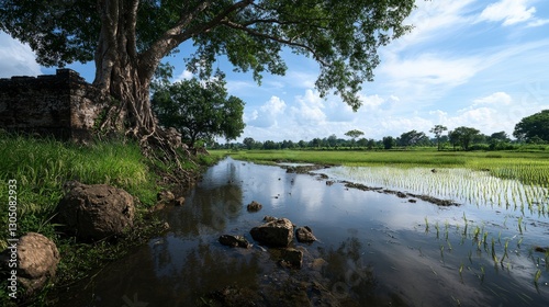 Ancient water supply in lopburi scenic landscape photography showcasing thailand's natural and historical significance