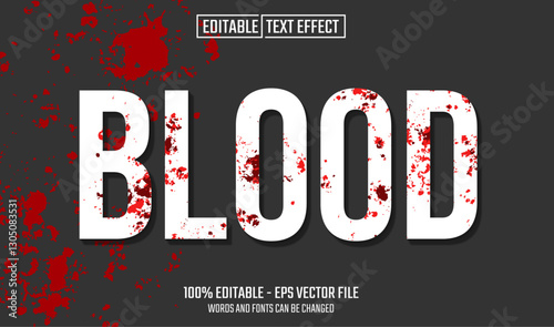 blood editable text effect