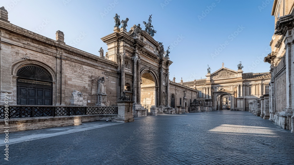 Obraz premium Exploring ancient roman architectural marvels a stunning journey through rome's historic streets