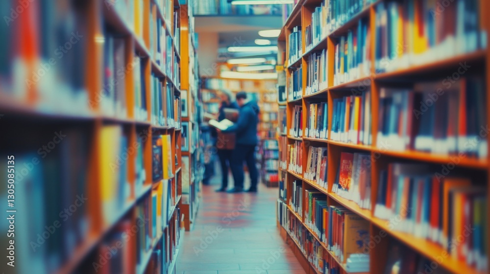 A cozy library scene with shelves full of books. People engage in conversation. A perfect place for knowledge and relaxation. Discover a world of stories. Generative AI A cozy library scene with shelves full of books. People engage in conversation. A perfect place for knowledge and relaxation. Discover a world of stories. Generative AI