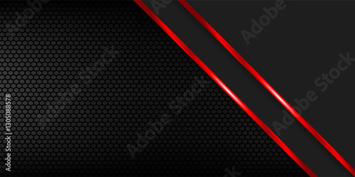 dark red technology background, hexagon pattern background. modern technology wallpaper, dark black and red lines, background in futuristic, vector.