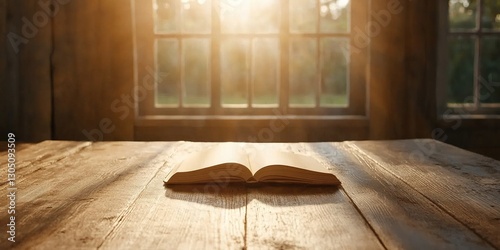 Sunlit Book: An open book l...
