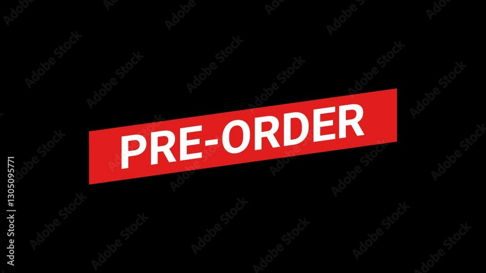 Pre order Red Banner Animation