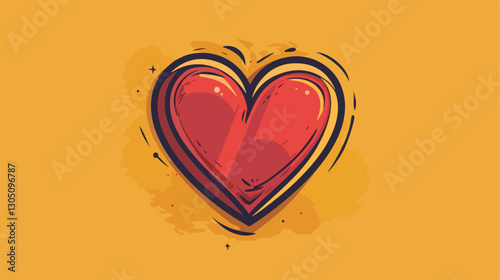 Heart Love Isolated Icon Vector Illustration for Romantic Designs