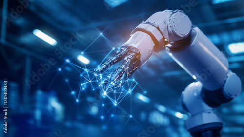 A Stunning Robotic Arm in Action: Precision and Innovation in Modern Manufacturing