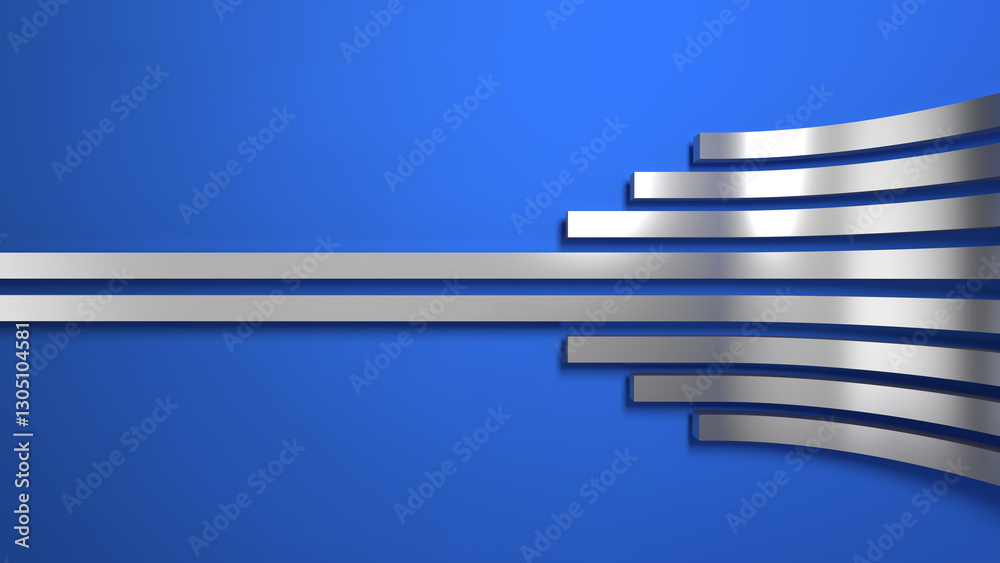 Blue Studio. Blue back drop. 3d rendering