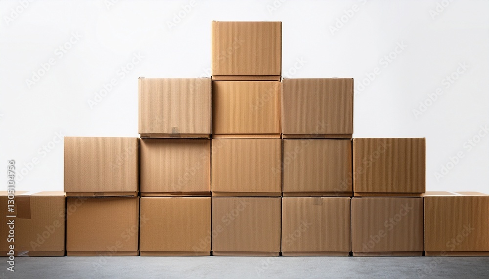 cardboard boxes on white background cardboard boxes on white background