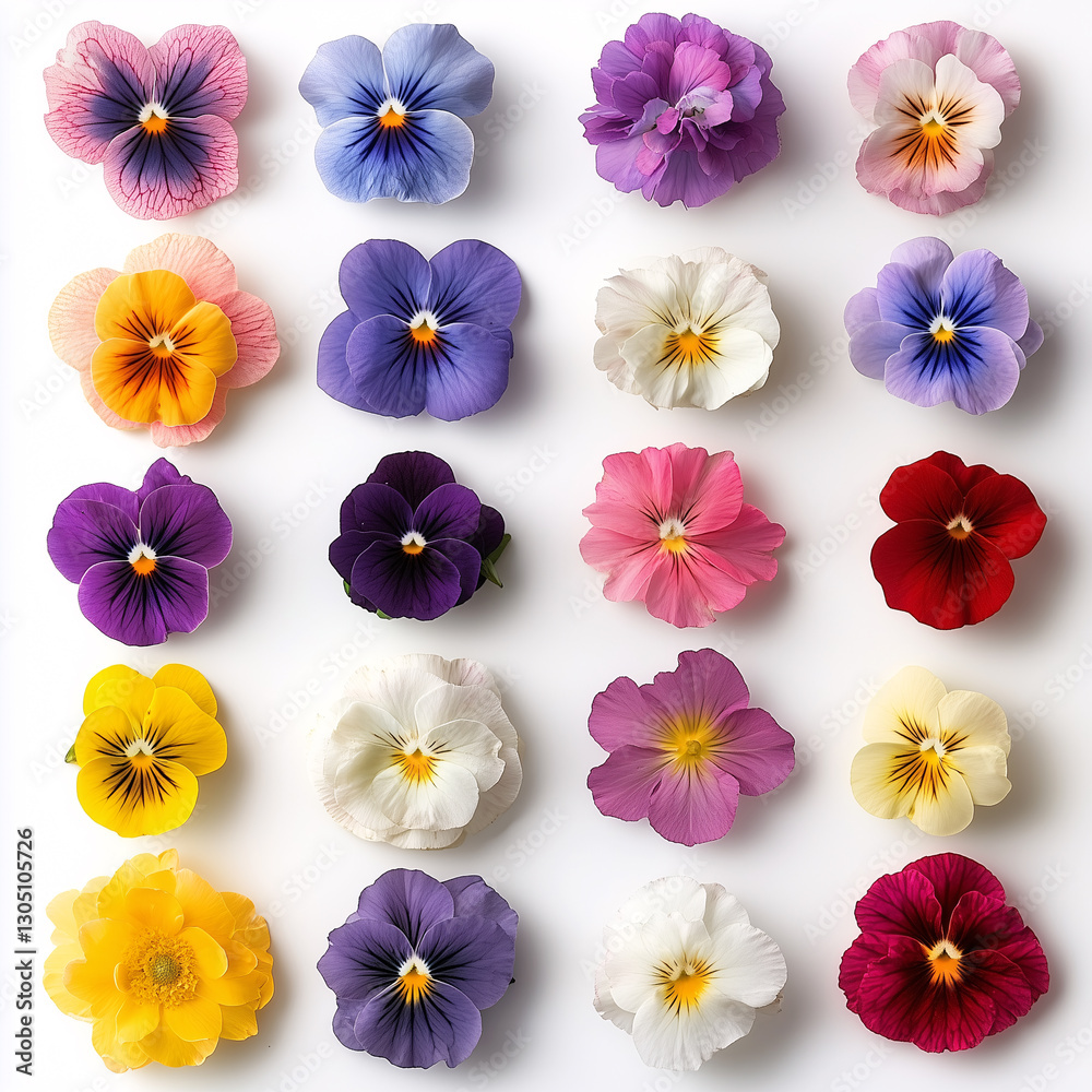 set of flowers set of flowers