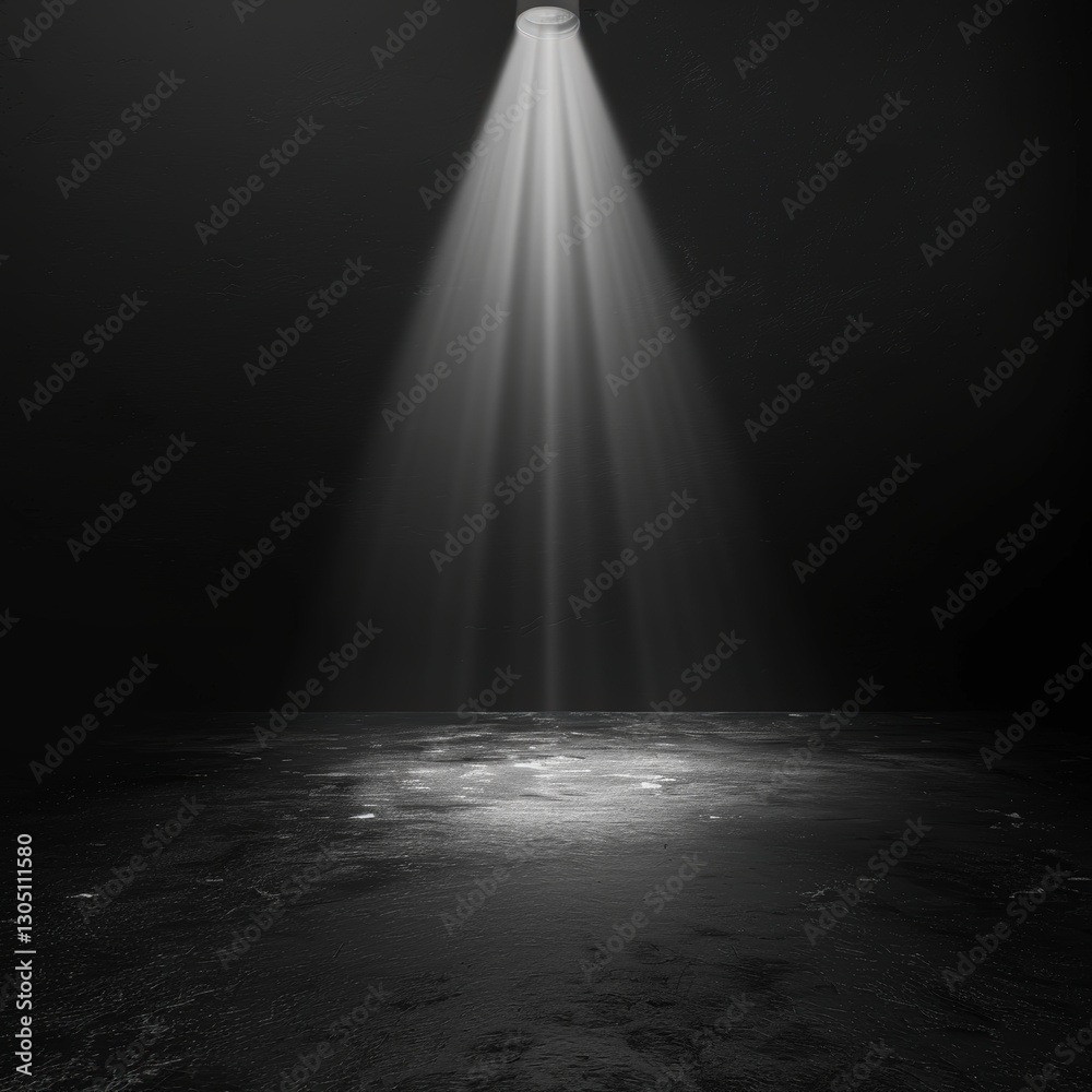Mysterious spotlight illuminating a dark space. Mysterious spotlight illuminating a dark space.