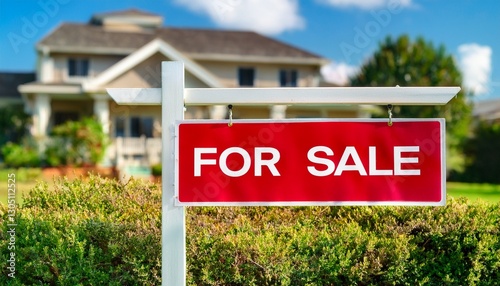 For sale sign in front of a house; housing, real estate, open house concept