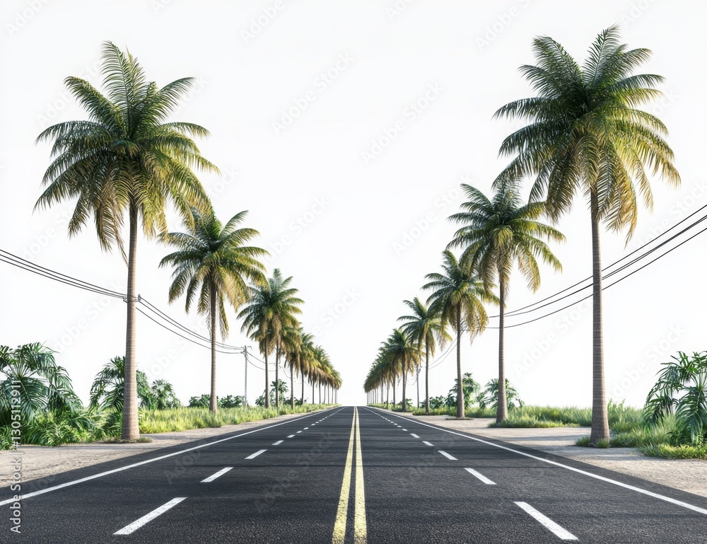 Tropical Road Extends to Horizon Tropical Road Extends to Horizon