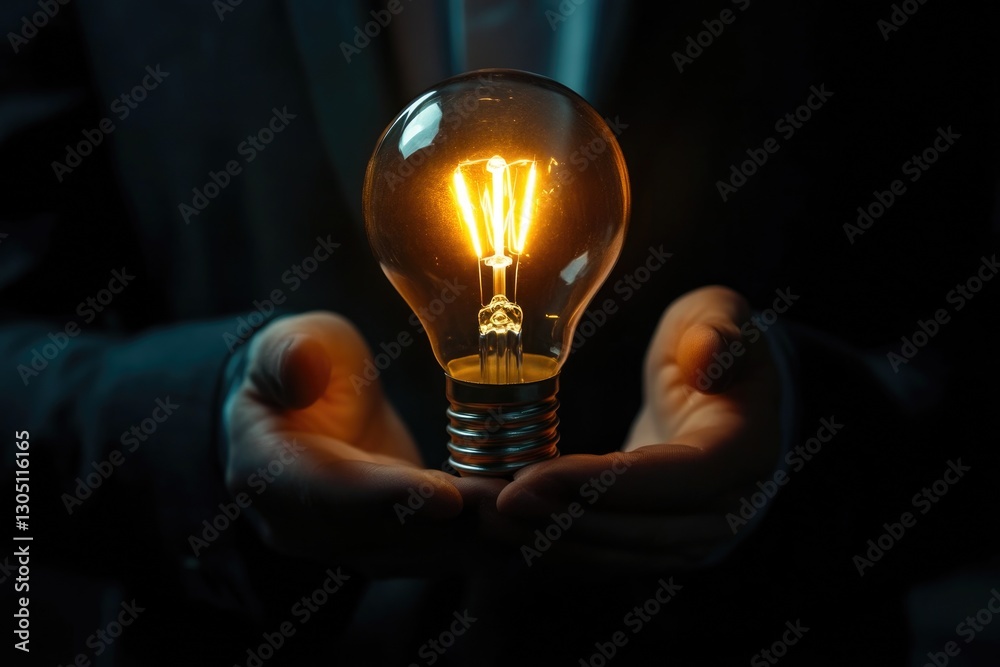 Creative light bulb with professional attire