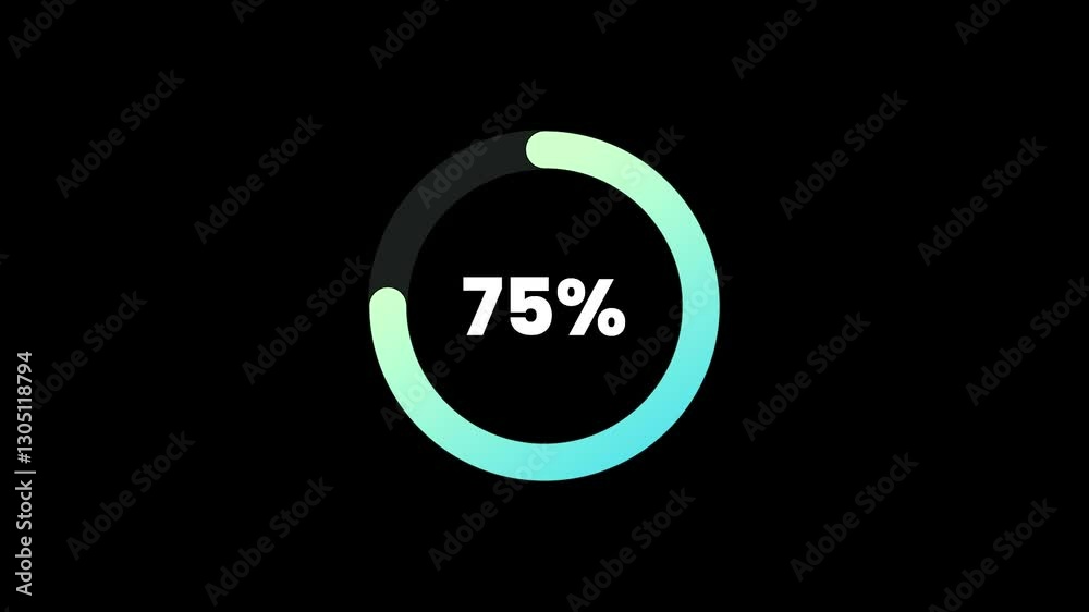 Progress Circle Bar Animation with black background Progress Circle Bar Animation with black background