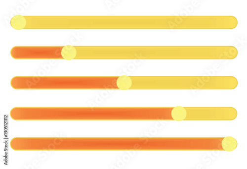 Orange  slider bar. vector illustration