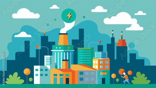 Urban planners have used big data to identify areas with high air pollution levels and implement strategies to reduce emissions creating a healthier and more sustainable urban. Vector illustration