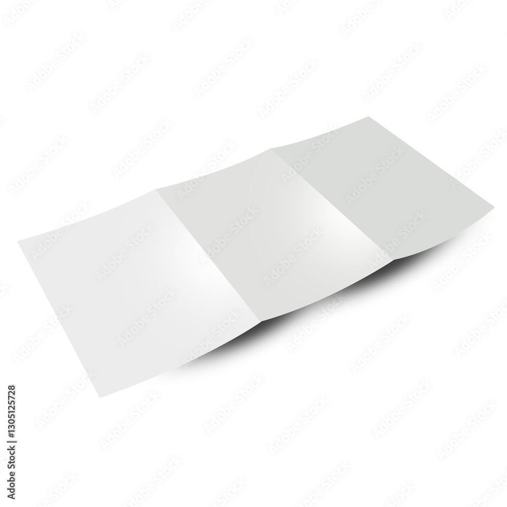 A blank, folded brochure or pamphlet, suitable for printing information or promotional content. A blank, folded brochure or pamphlet, suitable for printing information or promotional content.