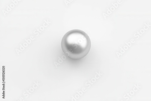 radiant polished silver orb hovering in a minimalist white field with Dynamic Design in radiant polished silver orb hoveringminimalist white field -  Abstract Design Art