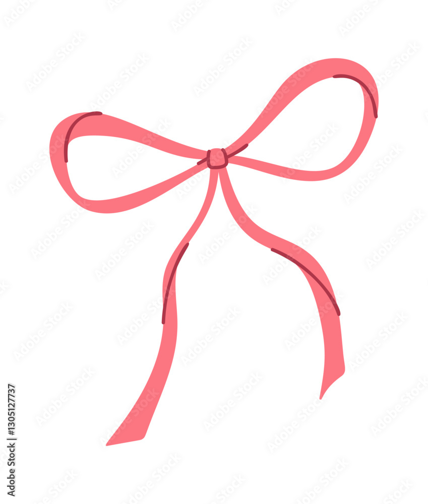 Tied string bow design element Tied string bow design element