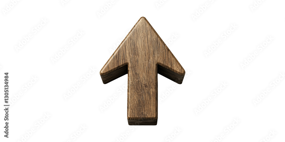 3d wooden arrow pointing upwards isolated on transparent background 3d wooden arrow pointing upwards isolated on transparent background