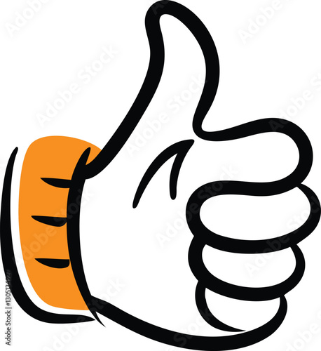 Thumbs Up Illustration icon logo mascot