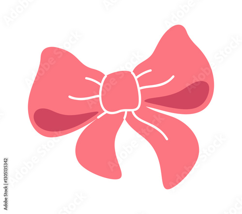 Gift ribbon knotted bow element