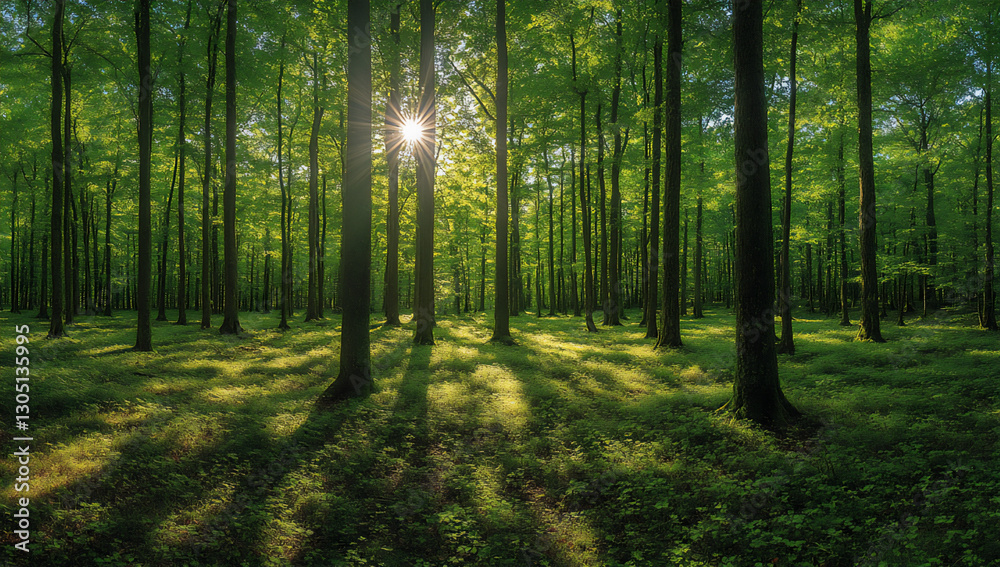a panoramic view of the forest floor, a panoramic view of the forest floor,