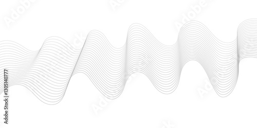 Abstract wave element for design. Digital frequency. Elegant abstract smooth swoosh speed gray wave modern stream. art background. Vector illustration. Wave with lines created using blend.	
