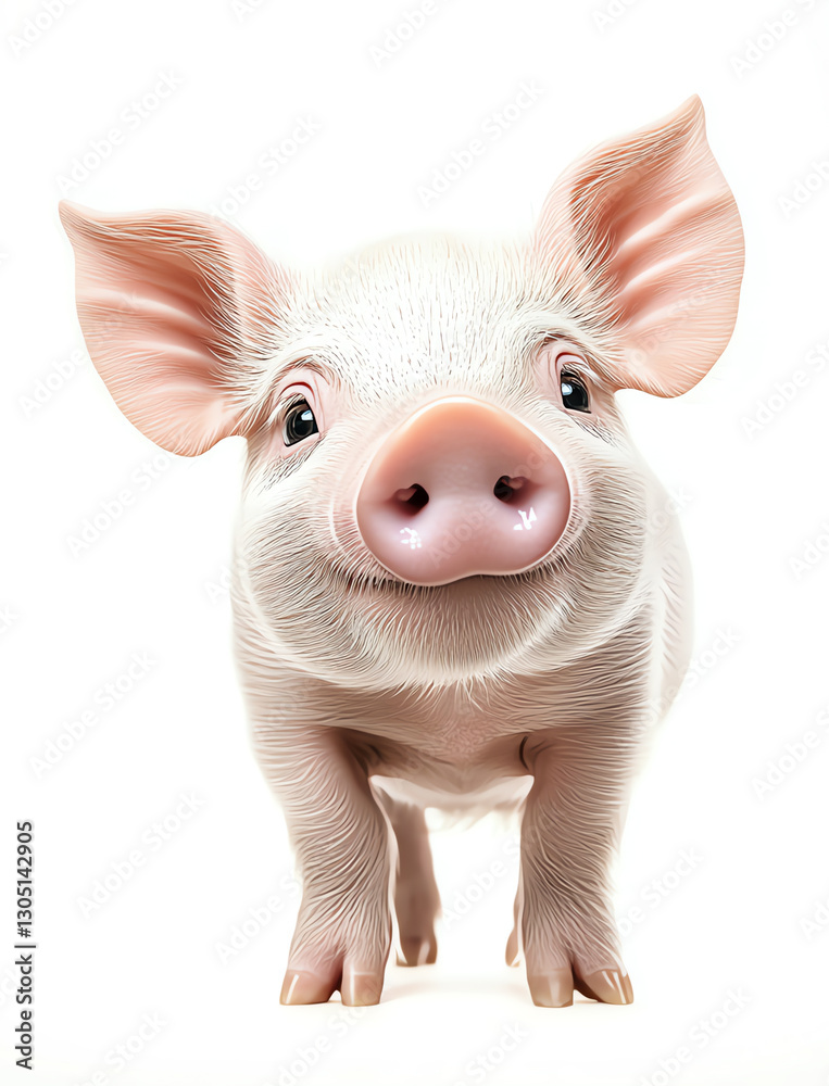 Naklejka premium cute piglet, AI generated