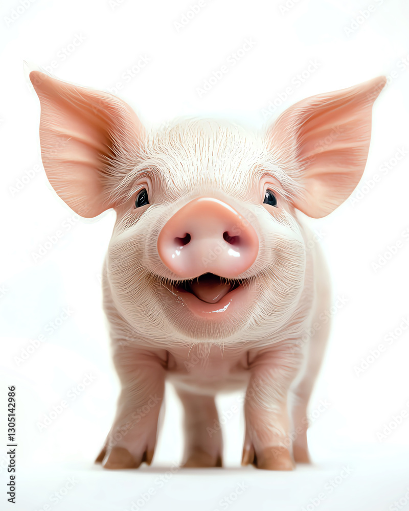 Naklejka premium cute piglet, AI generated