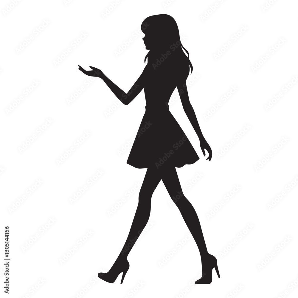 vector silhouette of a person's standing, walking and running poses vector silhouette of a person's standing, walking and running poses
