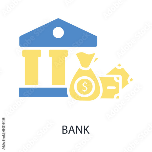 bank icon. vector.Editable stroke.linear style sign for use web design,logo.Symbol illustration.