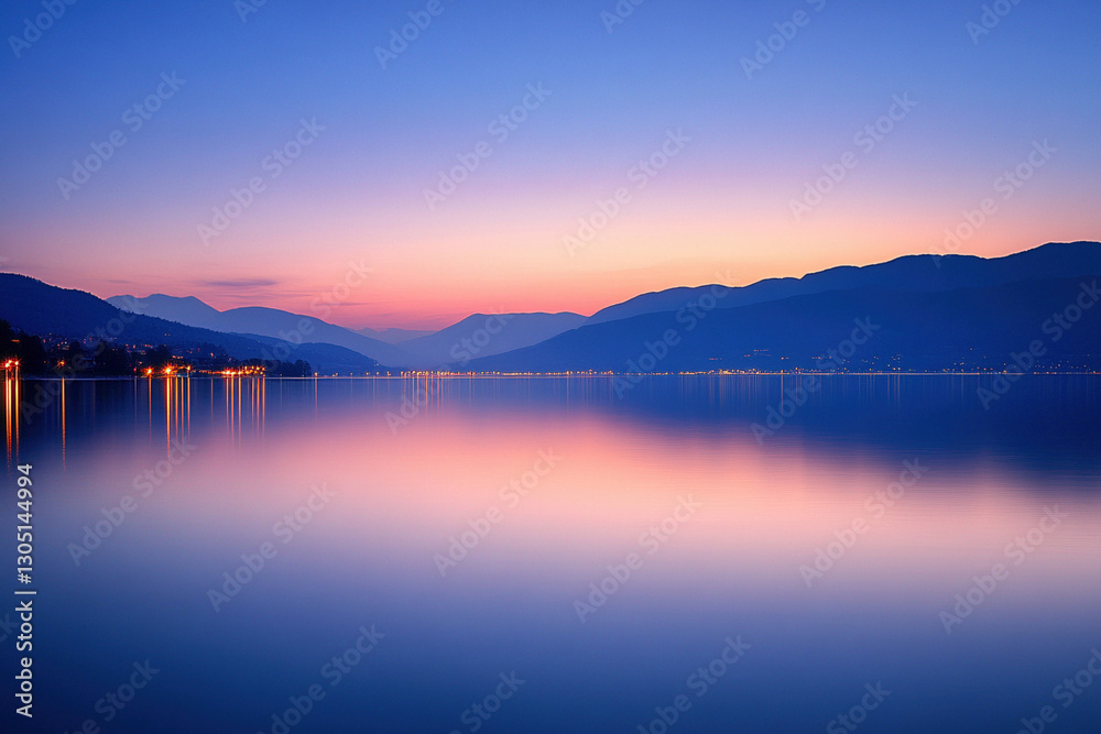 Fototapeta premium sunrise over the lake