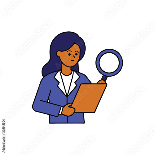 businessman with magnifying glass