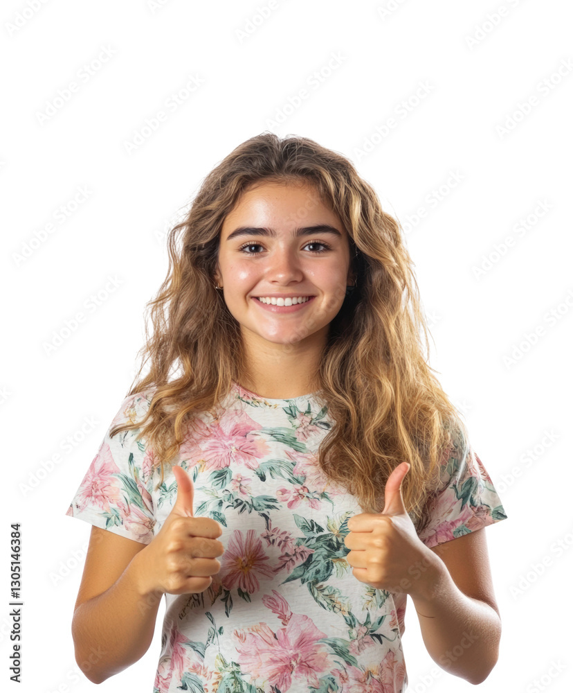 Cheerful portrait of young woman isolated on transparent background png Cheerful portrait of young woman isolated on transparent background png