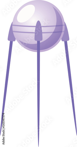 Cosmic alien spaceship vector illustration