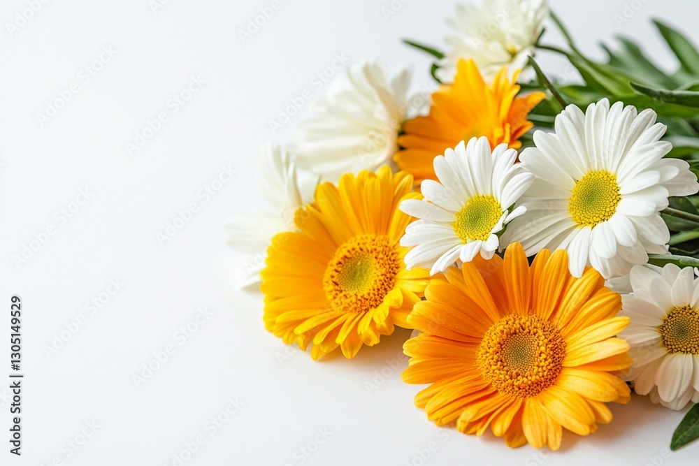 Many different coloring flowers in the summer isolated on white background Many different coloring flowers in the summer isolated on white background