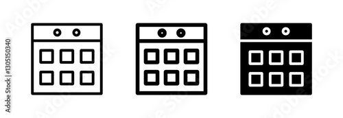 Calendar icon. Calendar planner icon collection.