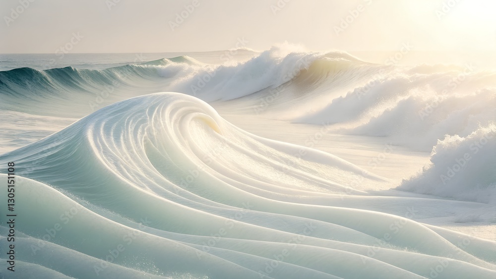 Obraz premium Ocean Waves at Sunrise
