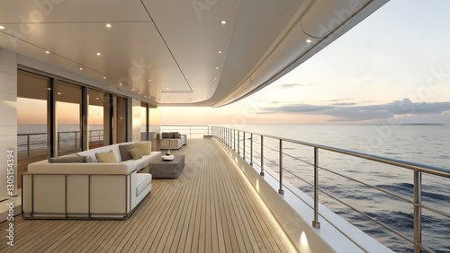 Wallpaper Mural Luxury Yacht Deck Sunset View Torontodigital.ca
