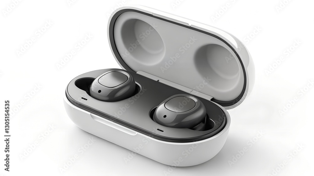 Fototapeta premium Wireless Earbuds in Charging Case