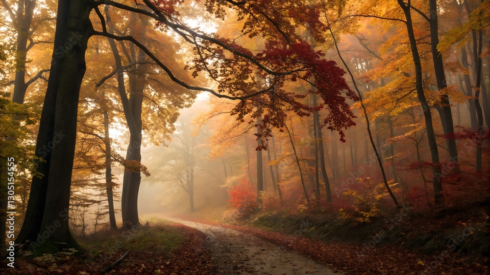 Fototapeta premium Autumnal Forest Path