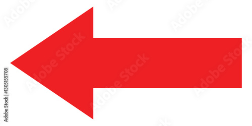 Red large forward or left pointing solid long arrow icon isolated on white background. Vector illustration. Free Download Red large forward or left pointing solid long arrow icon isolated on white background. Vector illustration. - GFXLoad