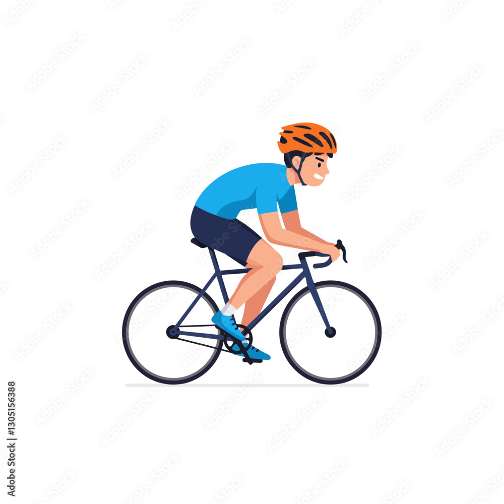 Obraz premium Person Riding Bicycle Wearing Helmet Enjoying Outdoor Fitness Activity