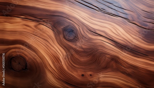 wood texture of natural american black walnut tangential cut with oil wax finish