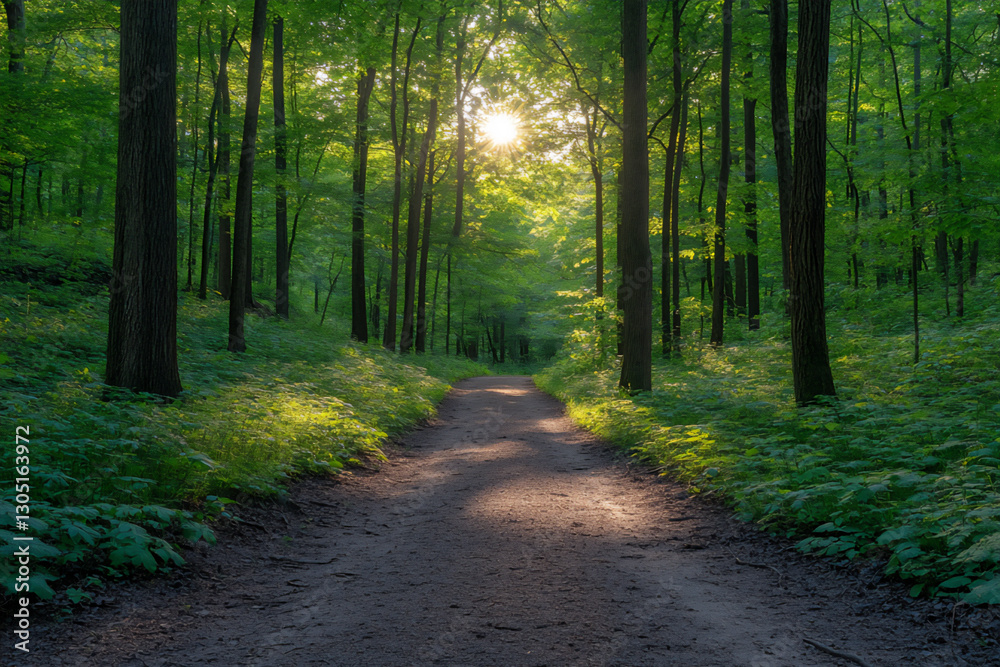 Fototapeta premium a peaceful forest trail,