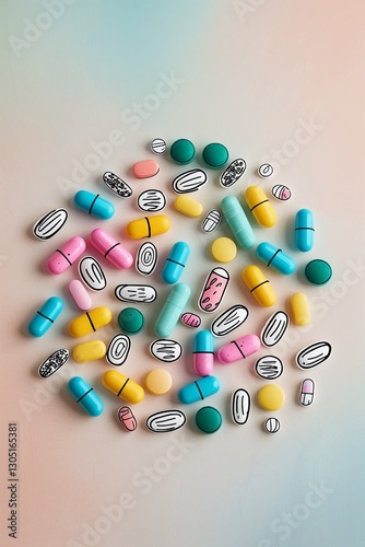 Rainbow Remedies: A Vivid and Playful Artistic Take on Capsules, Science, and Healing