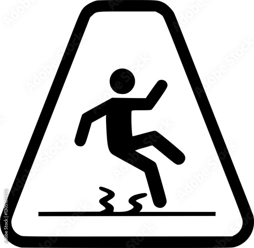 Slippery floor pictogram
