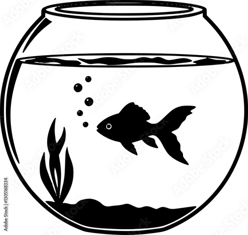 Aquarium fish vector icon
