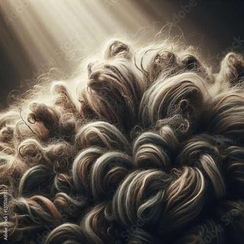 Rugged wiry wool